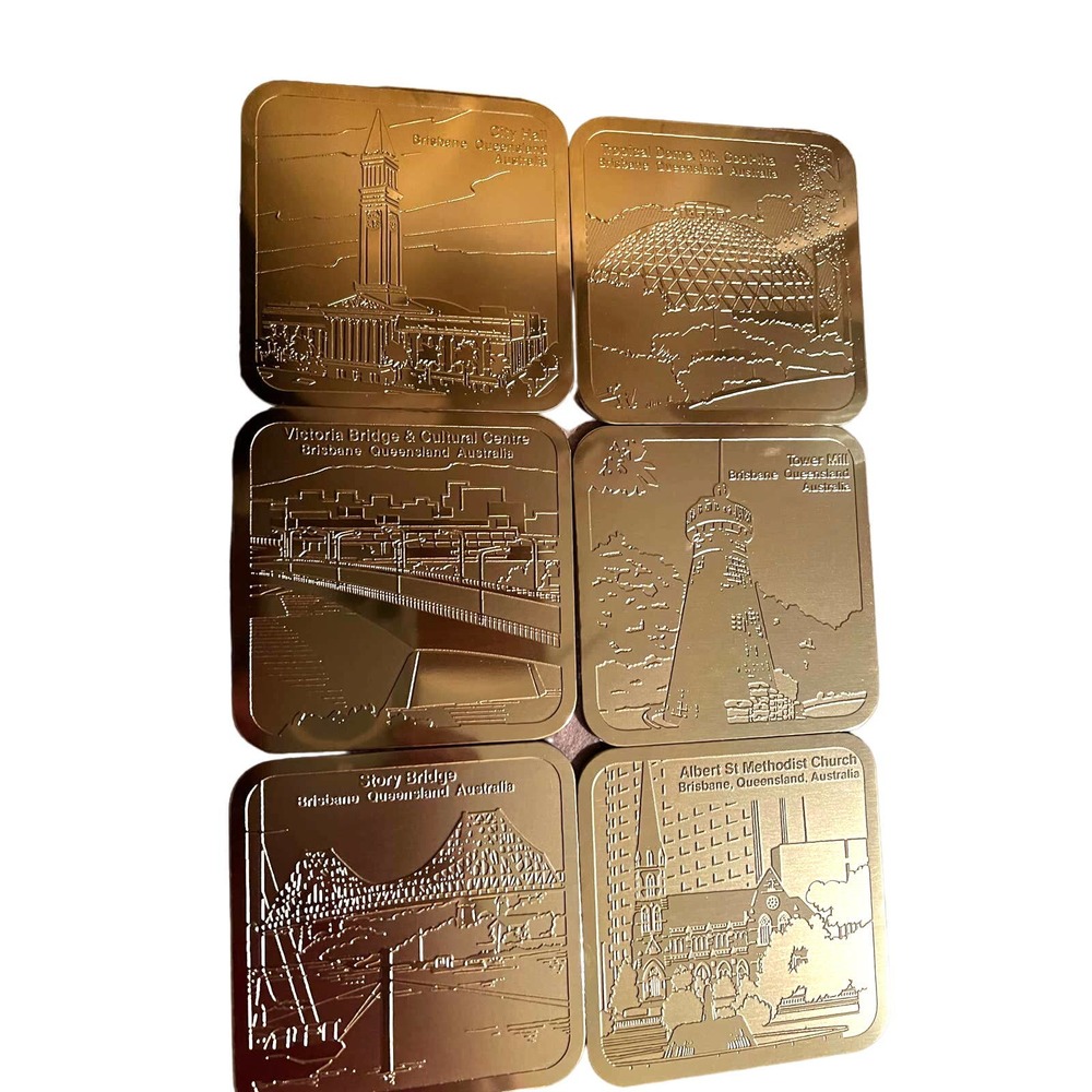 Riga Brisbane Australia Landmarks Drink Coasters